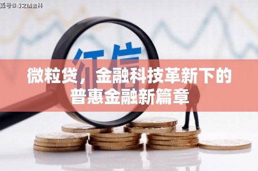 猇亭微粒贷，金融科技革新下的普惠金融新篇章