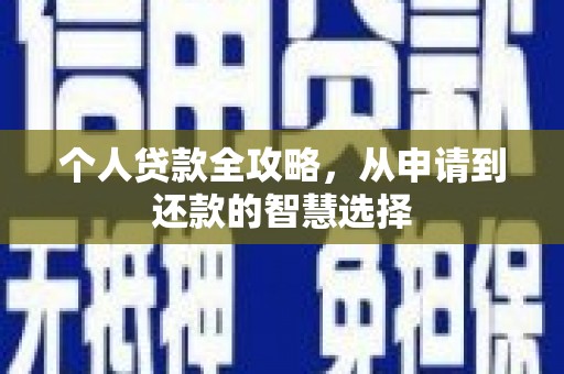 猇亭个人贷款全攻略，从申请到还款的智慧选择