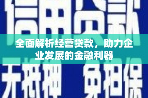 猇亭全面解析经营贷款，助力企业发展的金融利器