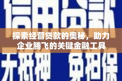 猇亭探索经营贷款的奥秘，助力企业腾飞的关键金融工具