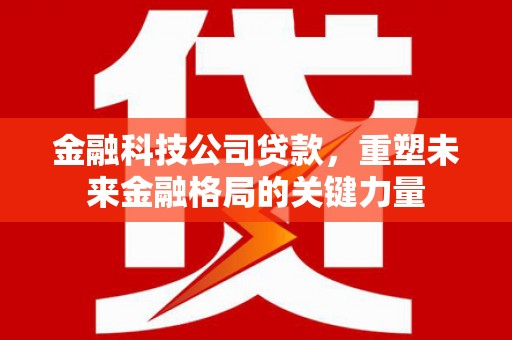 猇亭金融科技公司贷款，重塑未来金融格局的关键力量