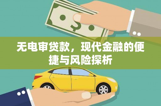 猇亭无电审贷款，现代金融的便捷与风险探析
