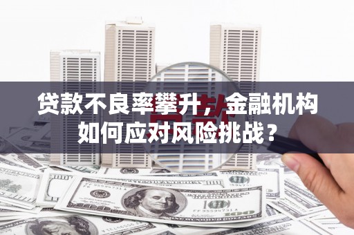 猇亭贷款不良率攀升，金融机构如何应对风险挑战？