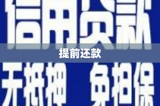 猇亭提前还款
