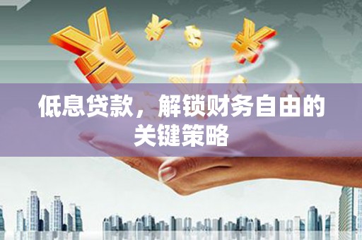 猇亭低息贷款，解锁财务自由的关键策略