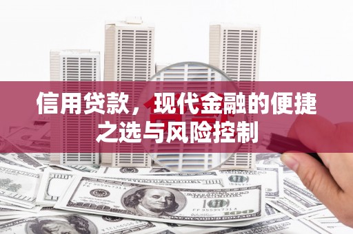猇亭信用贷款，现代金融的便捷之选与风险控制