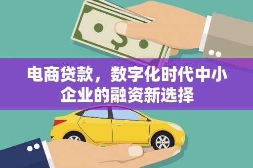 猇亭电商贷款，数字化时代中小企业的融资新选择