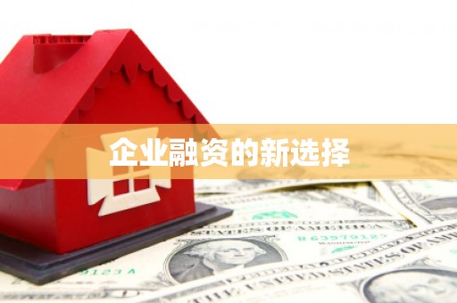 猇亭企业融资的新选择