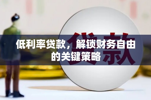 猇亭低利率贷款，解锁财务自由的关键策略
