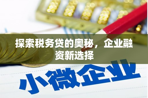 猇亭探索税务贷的奥秘，企业融资新选择