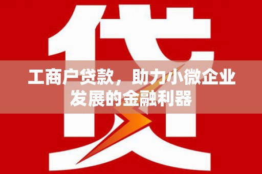 猇亭工商户贷款，助力小微企业发展的金融利器