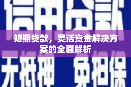 猇亭短期贷款，灵活资金解决方案的全面解析