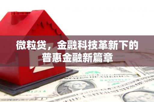 猇亭微粒贷，金融科技革新下的普惠金融新篇章
