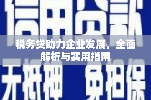 猇亭税务贷助力企业发展，全面解析与实用指南