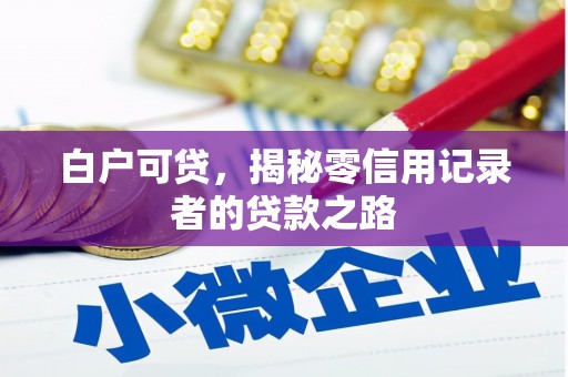 猇亭白户可贷，揭秘零信用记录者的贷款之路