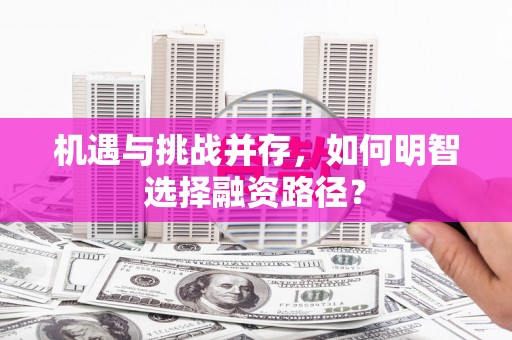 猇亭机遇与挑战并存，如何明智选择融资路径？