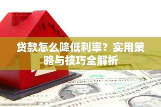 猇亭贷款怎么降低利率？实用策略与技巧全解析